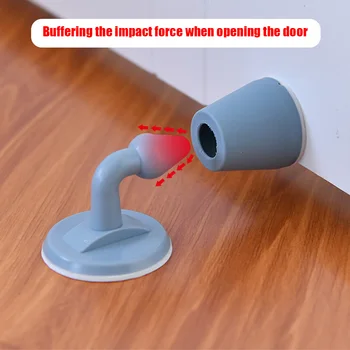 

Self Adhesive Floor Mounted Crash Pad Wall Protection Door Holder TPR Bedroom Toilet Shock Cushion Collision Proof No Drilling