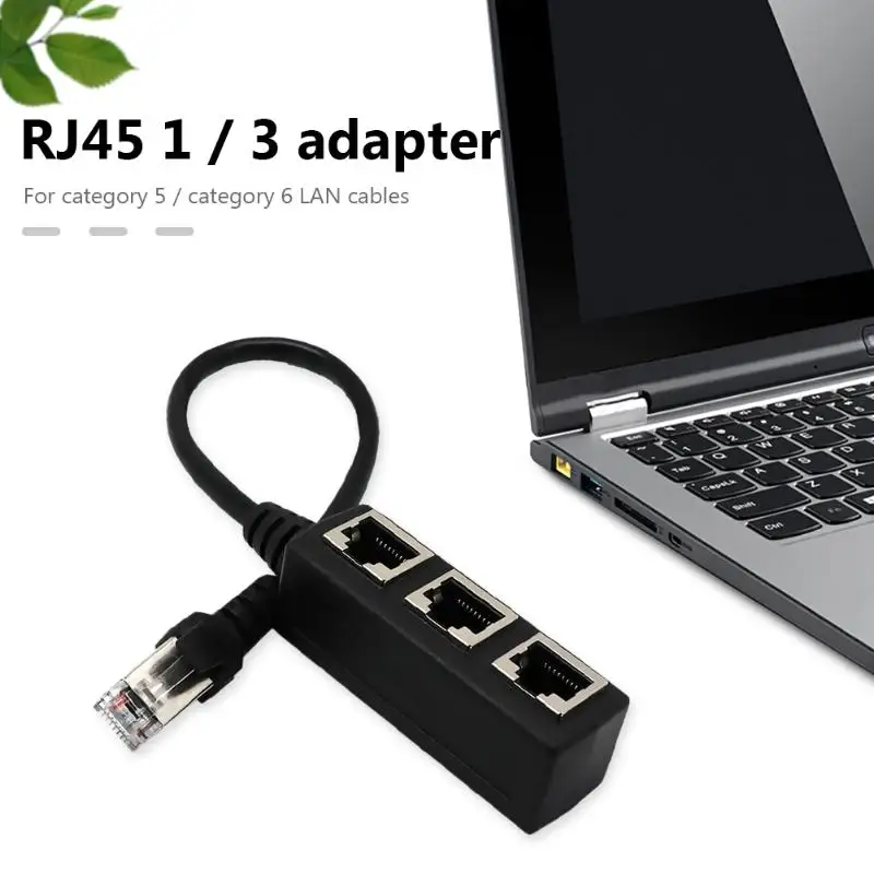 LAN Ethernet сеть RJ45 разъем 1 Мужской до 3 Женский сплиттер адаптер удлинитель для ПК компьютер сетевой кабель