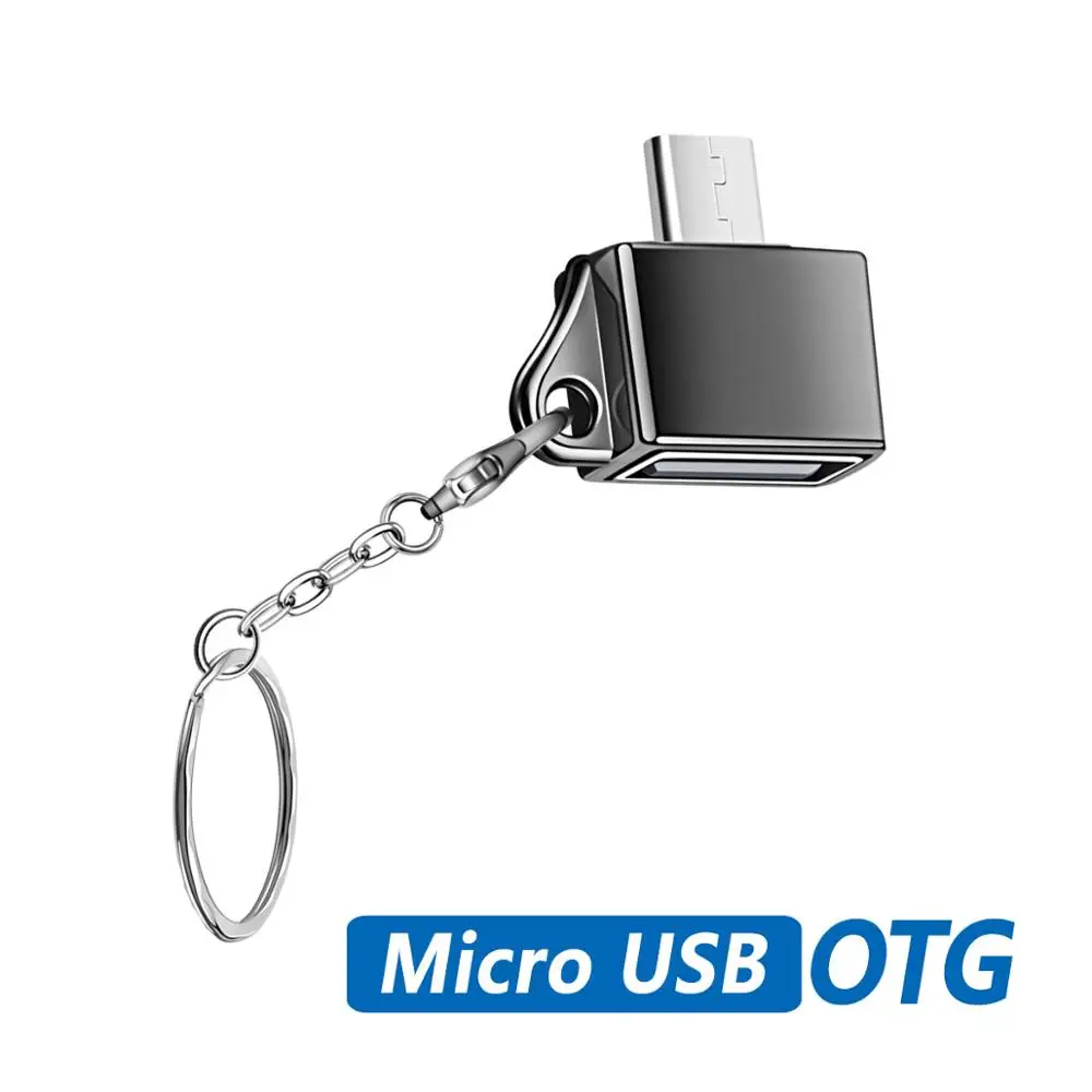 micro gunmatel plug FONKEN Micro usb type C OTG адаптер Micro USB конвертер для мобильного телефона планшета тип-c кабель OTG разъем зарядки данных разъем диска - Цвет: micro gunmatel plug