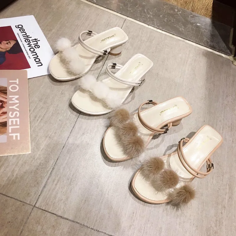 

2019 Sandals Strappy Heels Espadrilles Platform All-Match Slip-on Loafers Summer Women's Open Toe Two Weare Female Shoe Med