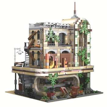 

MOC-40173 Street View Downtown Diner - Apocalypse Version Building Blocks City Architecture House Model Bricks Kids Toys Gifts