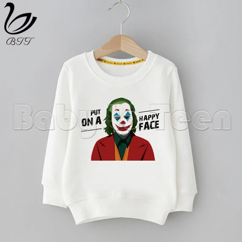Детские толстовки с капюшоном с забавным принтом «Joker Joaquin Phoenix»; толстовки с капюшоном для мальчиков; повседневные толстовки; осенне-зимняя толстовка с капюшоном