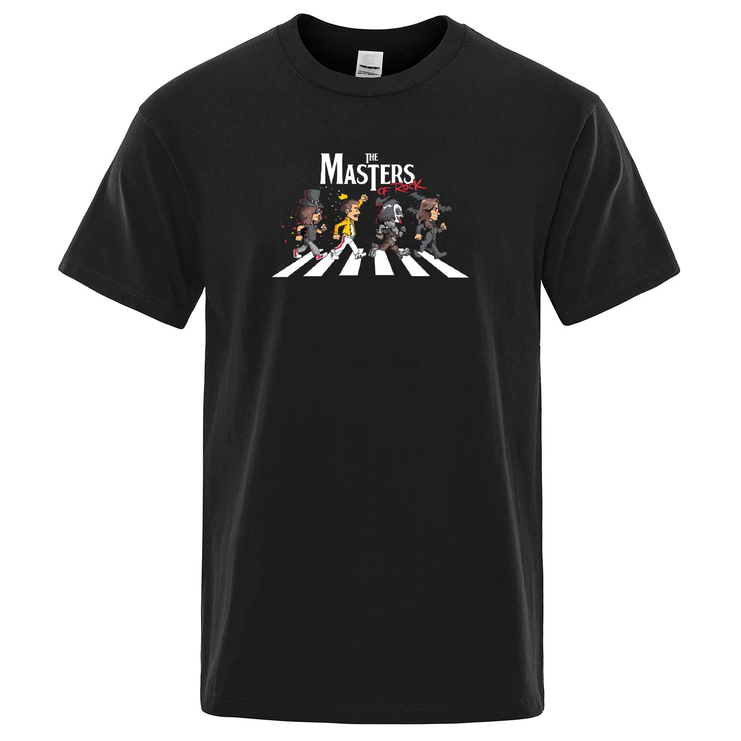 Fan Queen The Masters of Rock Road Funny Printed T-Shirts Men Summer Breathable Short Sleeve Loose Oversized T Shirt_voghion.com