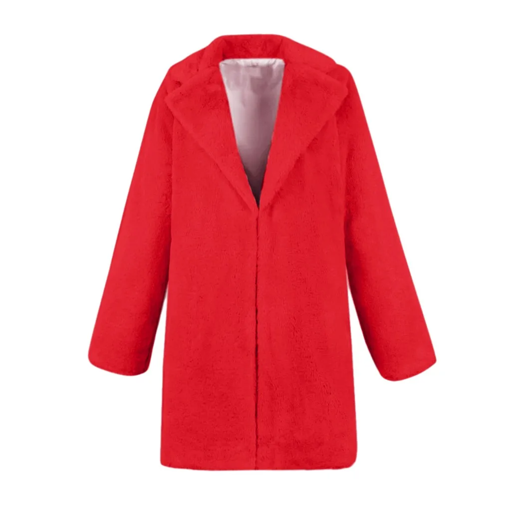 Плюшевое пальто для женщин из меха ягненка, утепленные зимние женские куртки с длинным рукавом, верхняя одежда, пальто из искусственного меха для женщин# y4