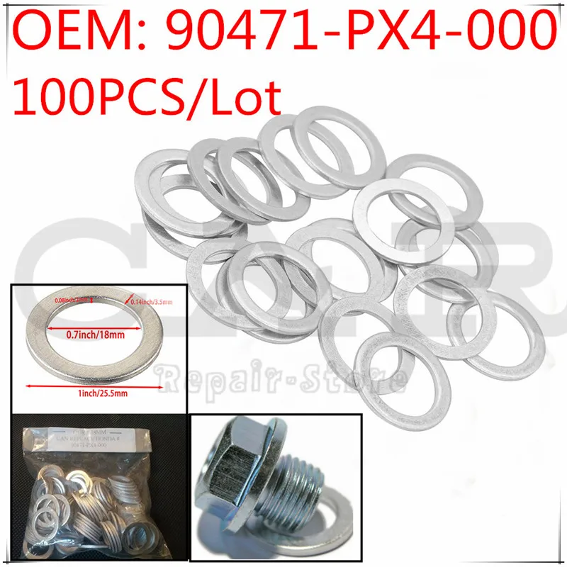 Ремкомплект для слива масла 90471-PX4-000 90471PX4000 прокладки сливных пробок Honda Accord 100 Civic
