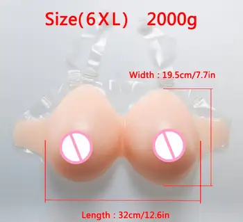 

Silicone 2000g Fake Boobs With Shoulder Straps For Drag Queen Transsexual Enhancer Shemale Transgender Crossdresser Breast Forms