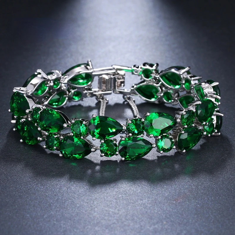 Charm New Luxury Mona Lisa Multi Color Stone Bracelet For Women Anniversary Wedding Gift Jewelry Wholesale Valentine's Day
