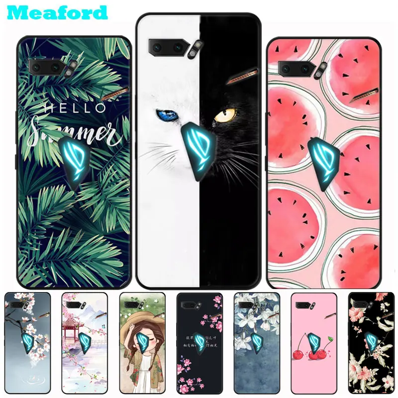 

Silicone Case For Asus ROG Phone 2 ZS660KL Case Black Bumper Soft TPU Back Cover For Asus Rog Phone II Phone Case Rog Phone2 Bag