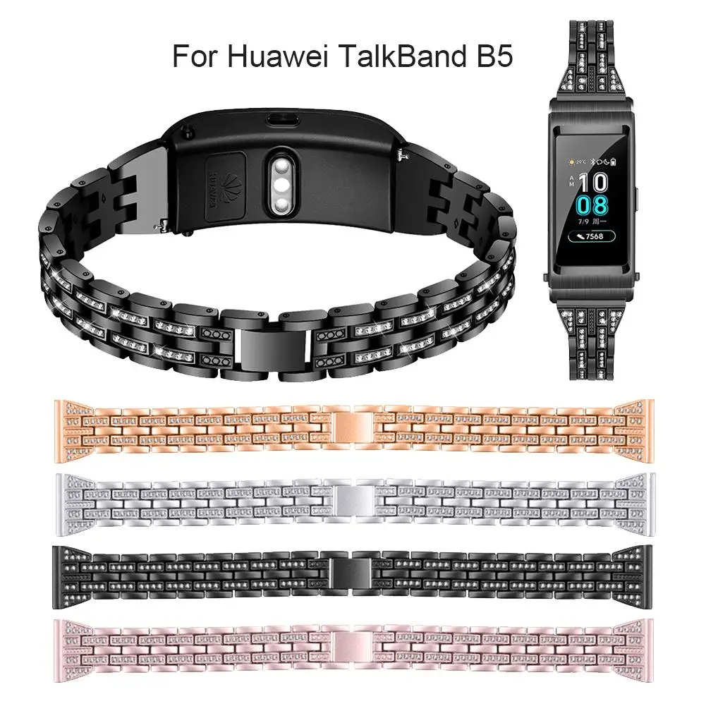 Ремешок из нержавеющей стали для Huawei talkband B5 Смарт-часы сменный ремешок Женский браслет спортивные бизнес аксессуары для наручных часов