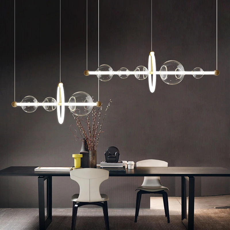 Nordic Led Pendant Lights Glass Ball Lamp Dining Room Decor Hanging Light Fixtures Drop Lamparas Luminaire | Освещение