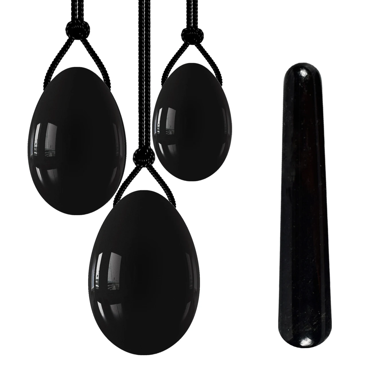 Dropshipping Obsidian Yoni Egg Massage Wand Set Women Kegel Exerciser Vaginal Muscles Tightening Massage Tool RuiTong