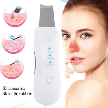 

Ultrasonic Face Cleaning Skin Scrubber USB Rechargeable Peel Shovel Facial Pore Cleaner Blackhead Remover Facial Cleansing Brush