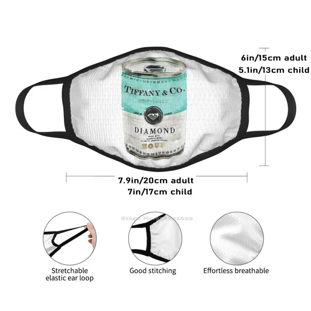 head scarf men Diamond Soup Multi-Function Soft Warm Scarf Mask Co Breakfast At Audrey Hepubrn Ring Box Diamond Soup Can Coffee Latte Jewelry men's scarves