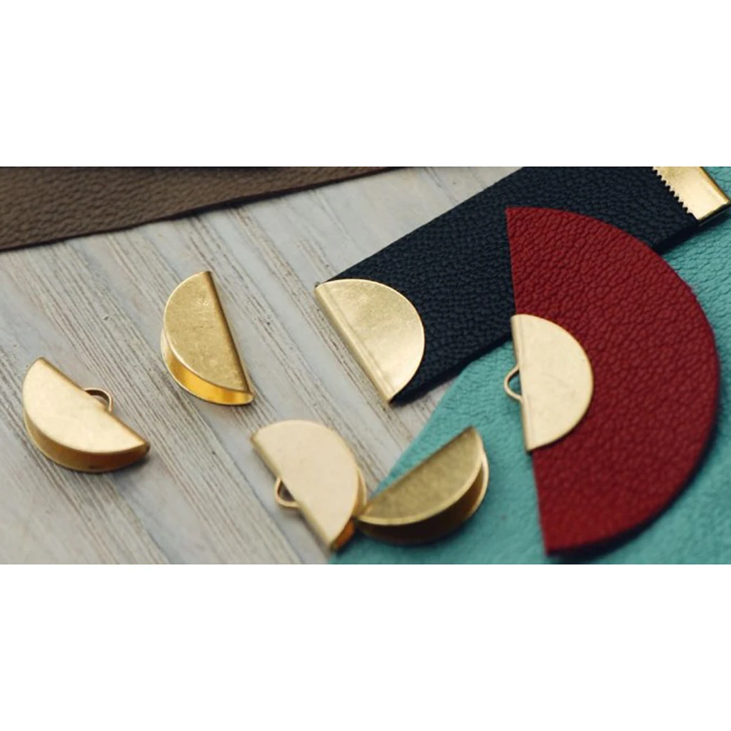 100pcs Ribbon Crimp End Clip Clamp Cord Cap Tip for Jewelry Making DIY Crafts Hats Luggage Bags Belt Bracelet Leather Supplies