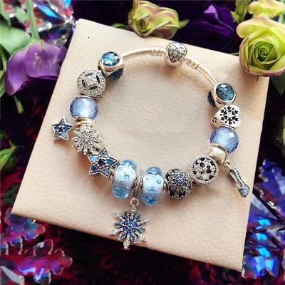 

High Quality 1:1 100% 925 Pure Blue Light Silver Brown Brown Brown Speckle Snow Grains Freely Free