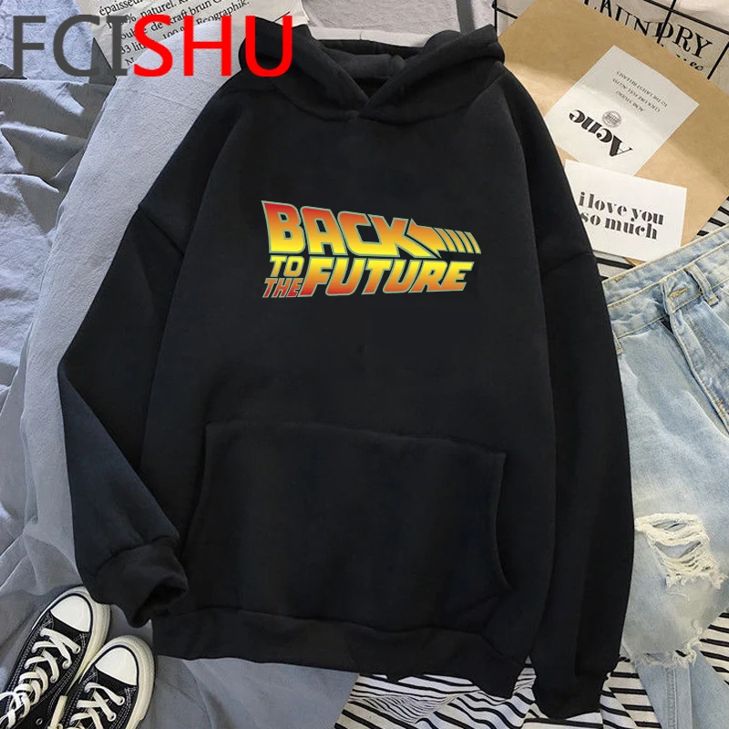 Мужская толстовка с капюшоном Back To The Future на осень и зиму модная повседневная