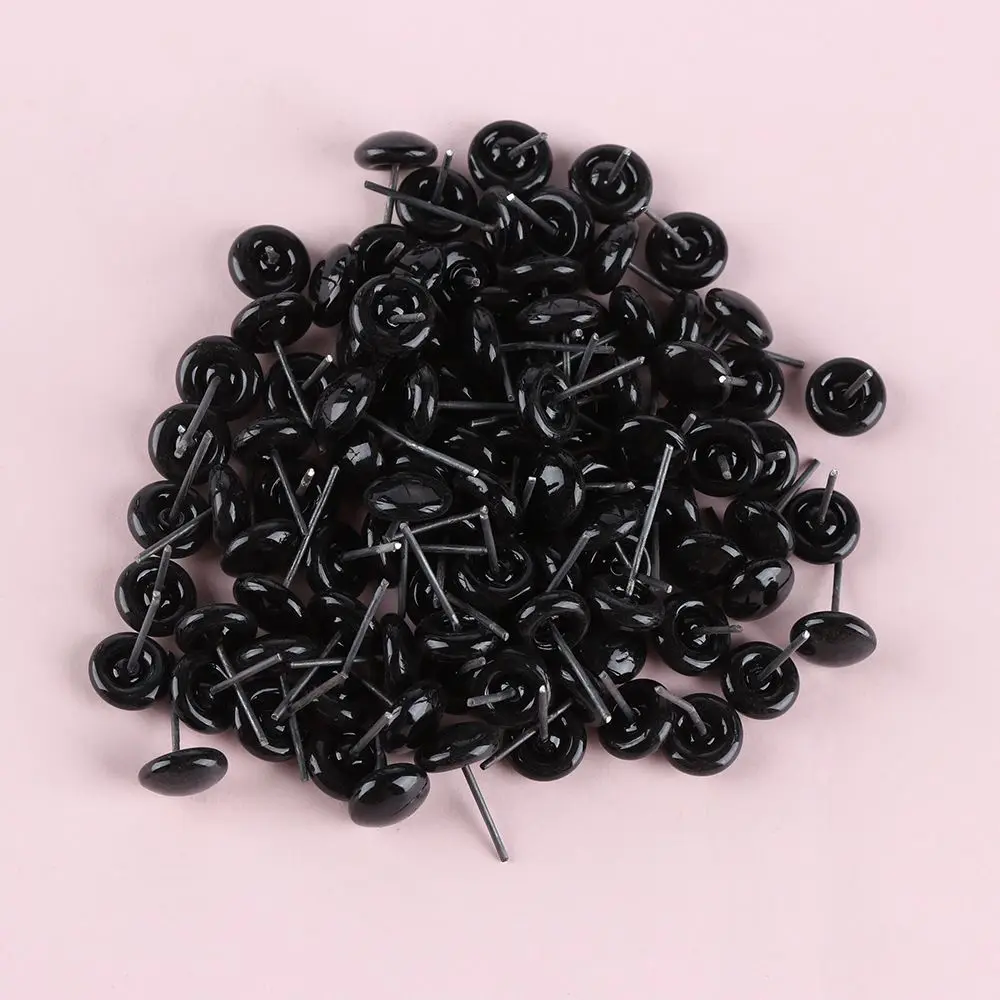 100Pcs/Set Handmade Toy Eyes Glass Needle Felting for Teddy Bears Dolls Black Accessories 3/5/7/9/11mm | Игрушки и хобби