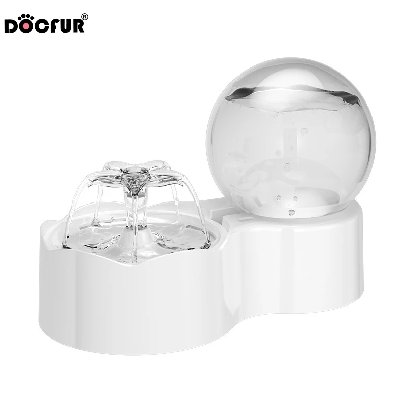

2.3L Bubble Automatic Cat Water Fountain Water Filter Dispenser Sensor Drinking Feeder Pet Drink Cats Auto Drinker Charged