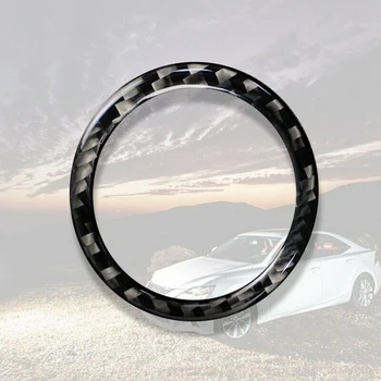 

Switch Start Button ring Trim Cover 1pc Carbon fiber Frame Replacement Car