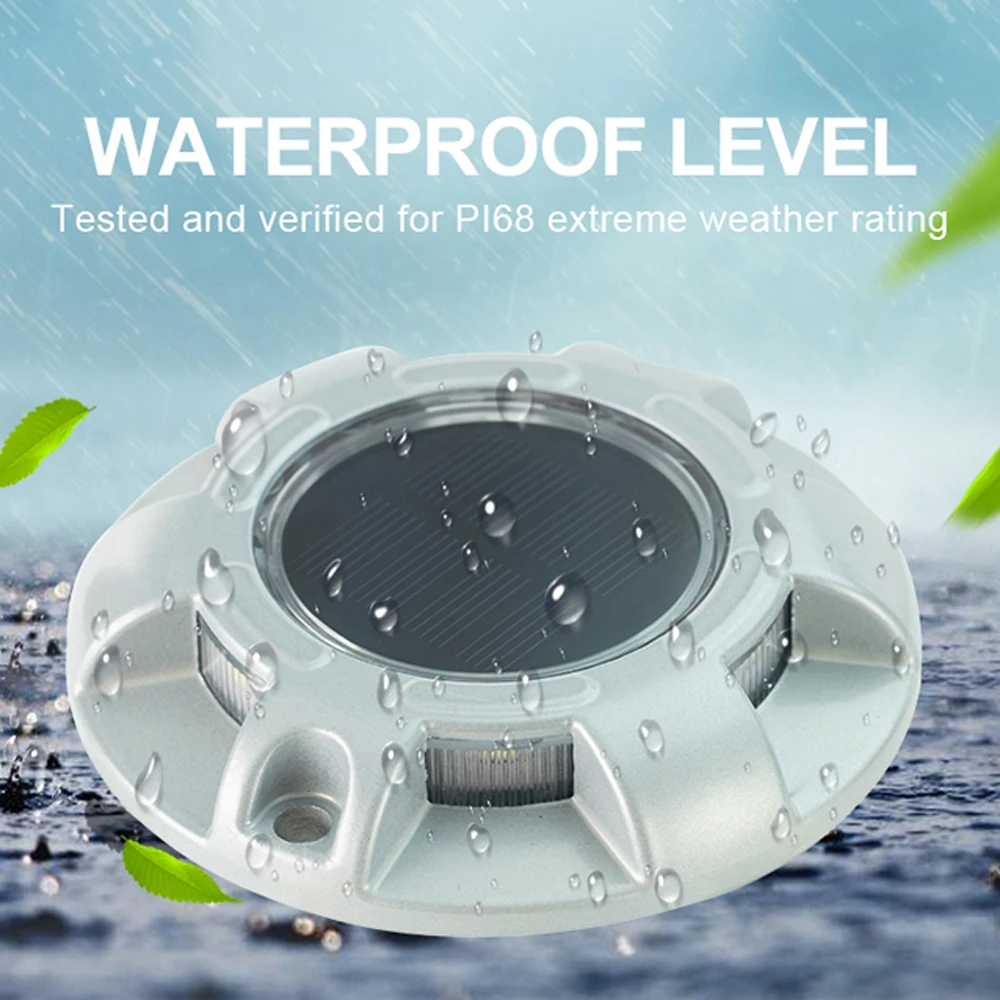 Waterproof LED Solar Powered Road Stud Light Casting Lamp Solar Step Lights Outdoor Road for Patio Stair Garden Yard Fence