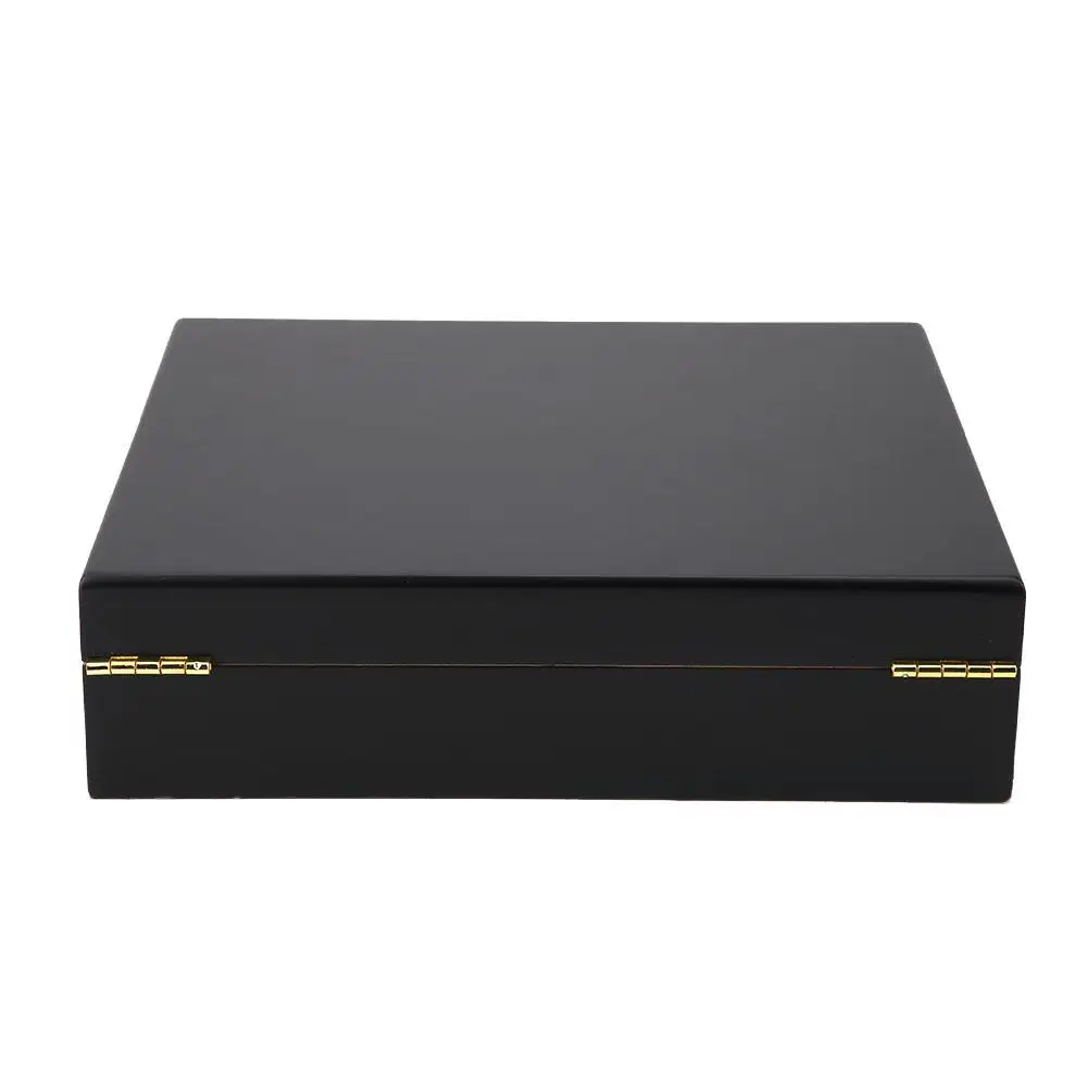 Черный Мини humidor portatil caja de cigarros Винтаж contenedor para cigarrillos de madera - Цвет: Черный
