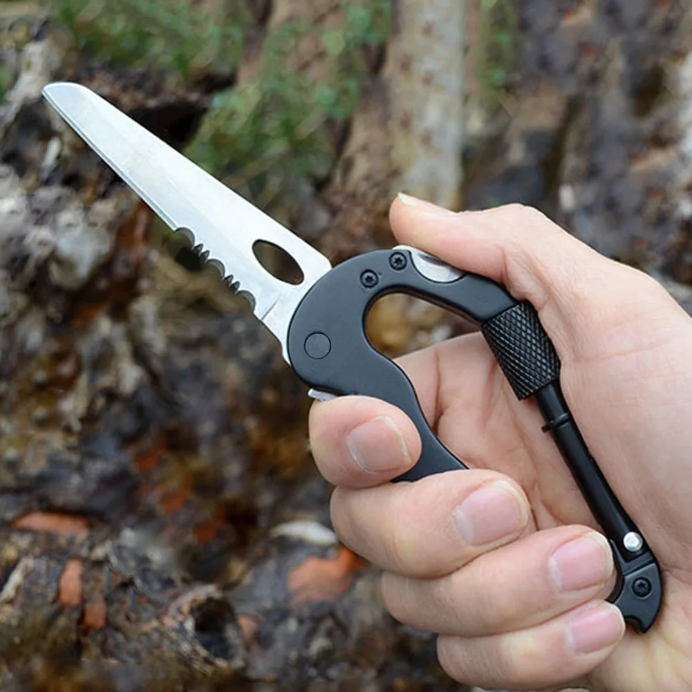 Tool Climbing Carabiner Security Hook Gear Buckle Outdoor Sports Safety defensa personal Parts Self Defense Multi-function
