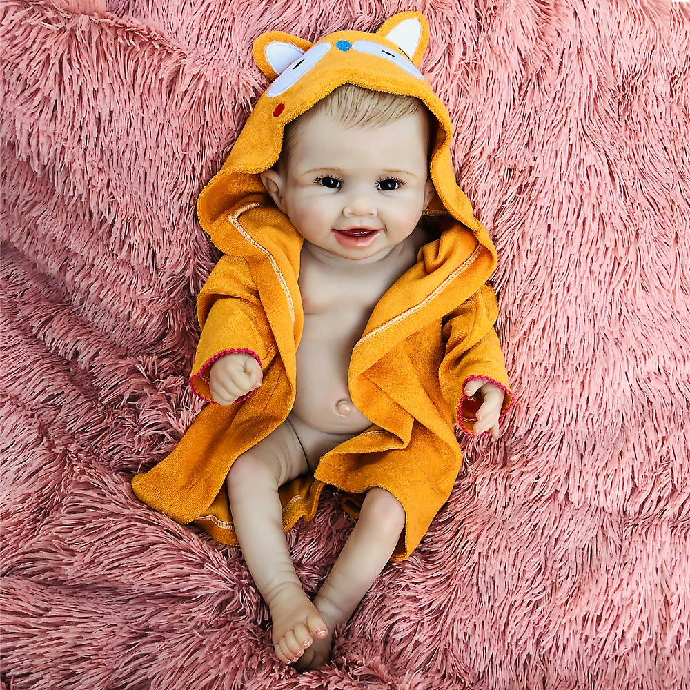 Bebe Кукла reborn corpo de silicone inteiro 2" 50 см для новорожденных, для девочек куклы игрушки для детей подарок