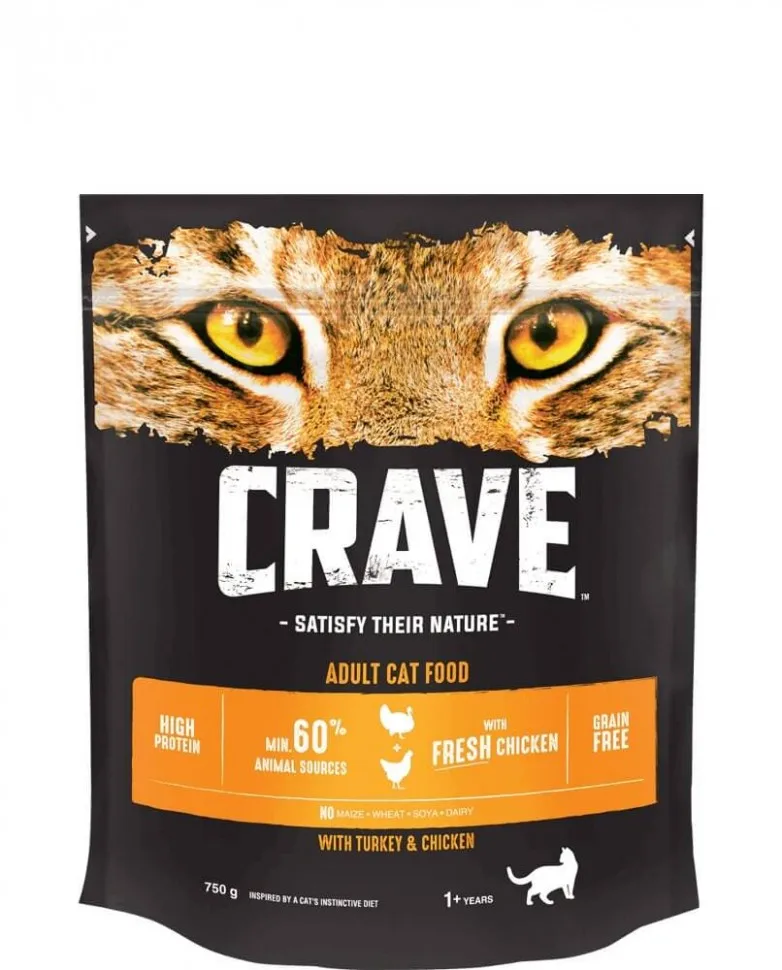 Crave food for cats with chicken and turkey 1.4 kg | Дом и сад