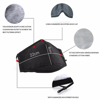 

Cotton Face Mask PM2.5 Activated Carbon Mask Washable and Reusable protection Disposable Elastic Ear Loop Filter Safety masks