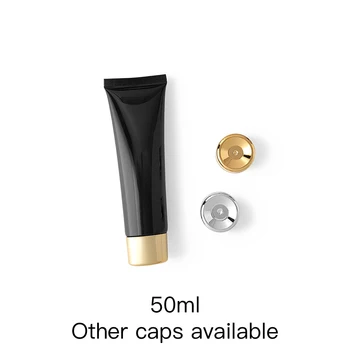 

50g Black Empty Plastic Cosmetic Cream Container 50ml Makeup Facial Cleansing Hand Lotion Packaging Bottles Free Shipping
