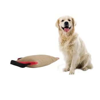 

Large Dogs Durable Square Bite Pillow Safe Biting Pad With 3 Handles Interactive Tug Toy For Medium To Large Dogs