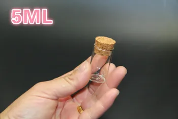 

50PCS 22*30mm 5ml High quality Clear Tube Glass Bottle Empty Jars Cork Stopper Vial Wedding Home Decor DIY Glass Wish Bottle Jar