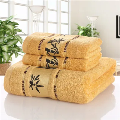 Light coffee Супер абсорбирующее бамбуковое банное полотенце для рук, Большое банное полотенце для взрослых, маленькое полотенце для лица, вышитое домашнее полотенце для ванной - Цвет: Light coffee