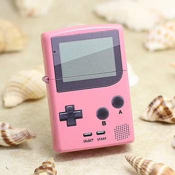 

Genuine Zippo oil lighter copper windproof Nintendo Game Boy pink cigarette Kerosene lighters With anti-counterfeiting code