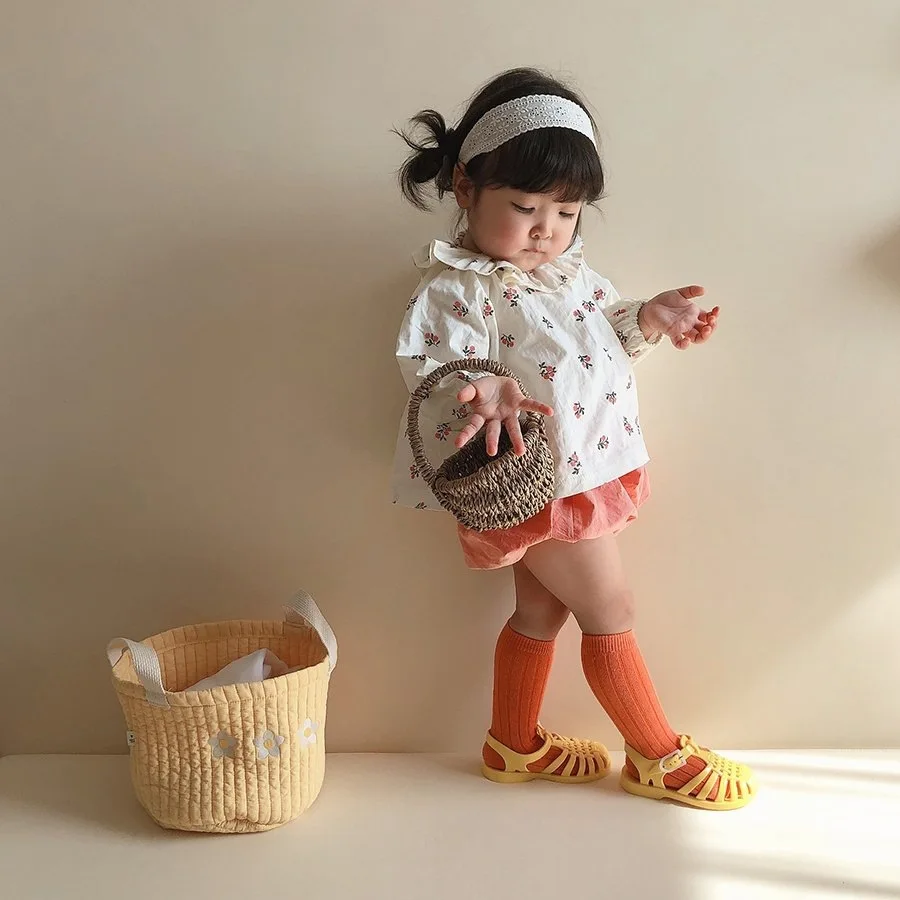 Princess Ruffle Collar Floral Long Sleeve Blouse Baby Girls Outwear