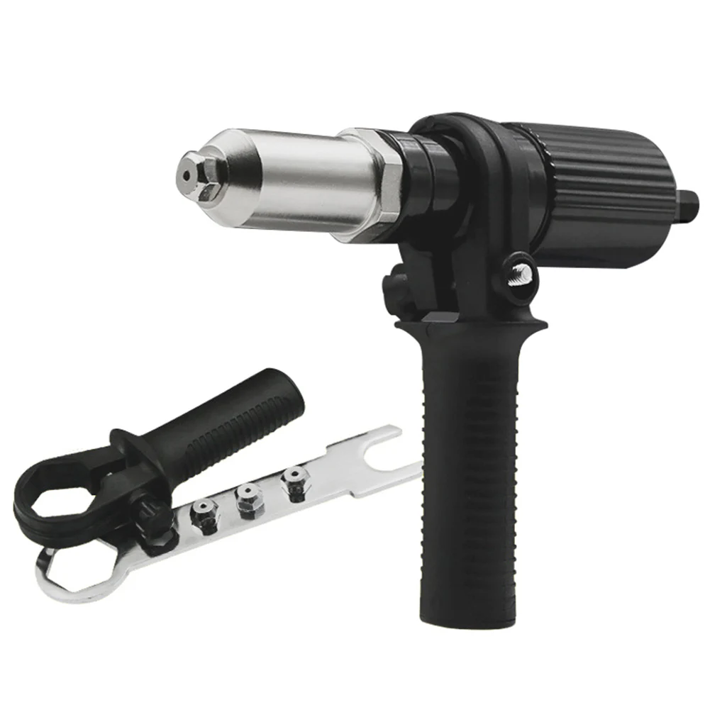 

Alloy Steel Black Electric Riveting Adapter with 2.4/3.2/4.0/4.8mm Diameter Rivet Head for Electric Drill WWO66
