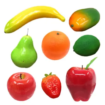 

8 PCs Artificial Plastic Apple Fake Fruit Home Decoration Crafts Food Photography Prop