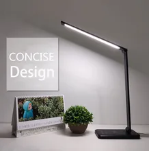 Carregamento sem fio led lâmpada de mesa de carregamento energia olho proteger luz leitura lâmpada 5 níveis brilho 3 cores
