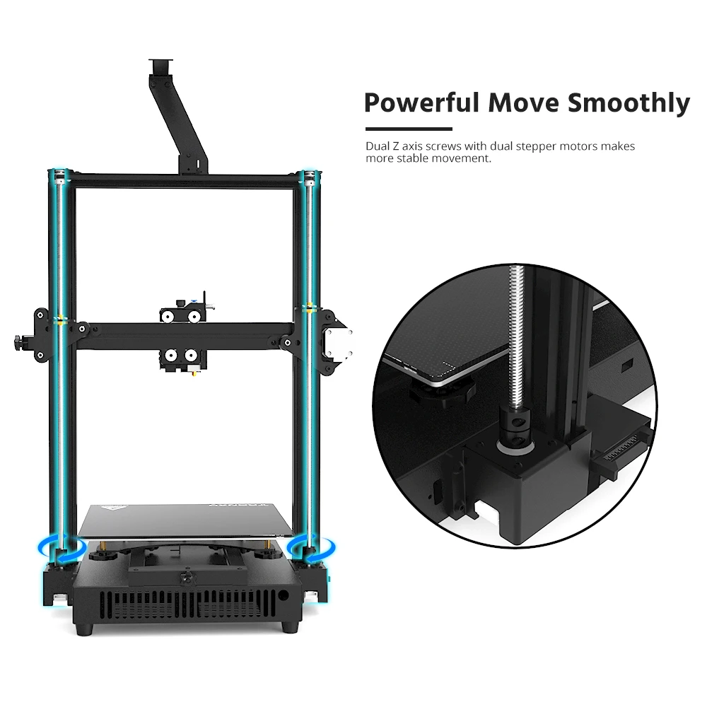 Tronxy XY-3 PRO V2 300*300*400mm detachable BMG direct Extruder Automatic leveling Double Z axis  open source Silent 3D Printer