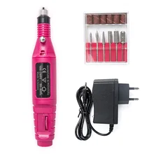 Маникюрный станок шлифовальный станок для ногтей ручка электрический Пескоструйный Аппарат шлифовальный станок поставляется с 6 шлифовальной головкой