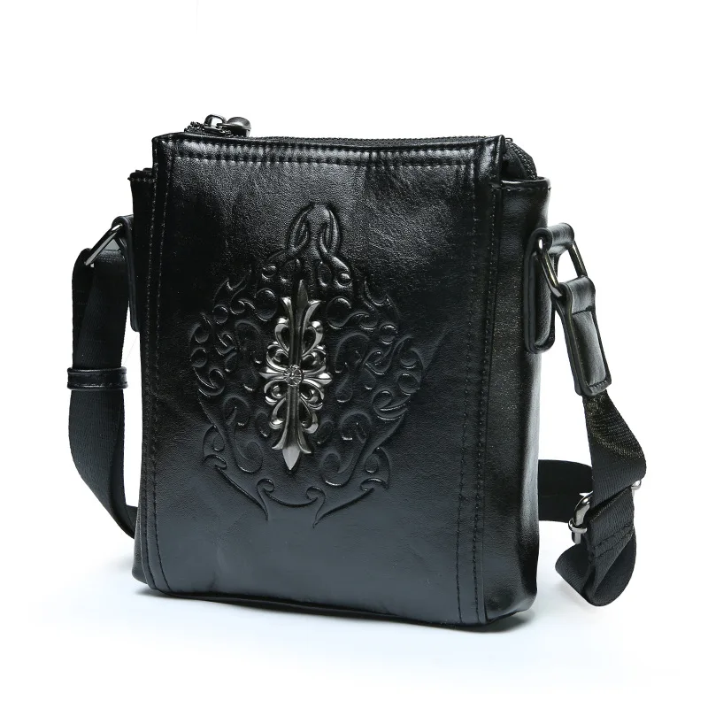

New shoulder bag Korean casual men's bag fashion rivet backpack