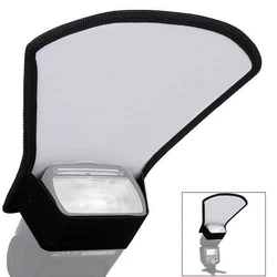 Camera Flash Diffuser Softbox Silver and White Flash Light Reflector for Canon 580EX/ for Nikon SB-600/Metz/ for Sony Cameras
