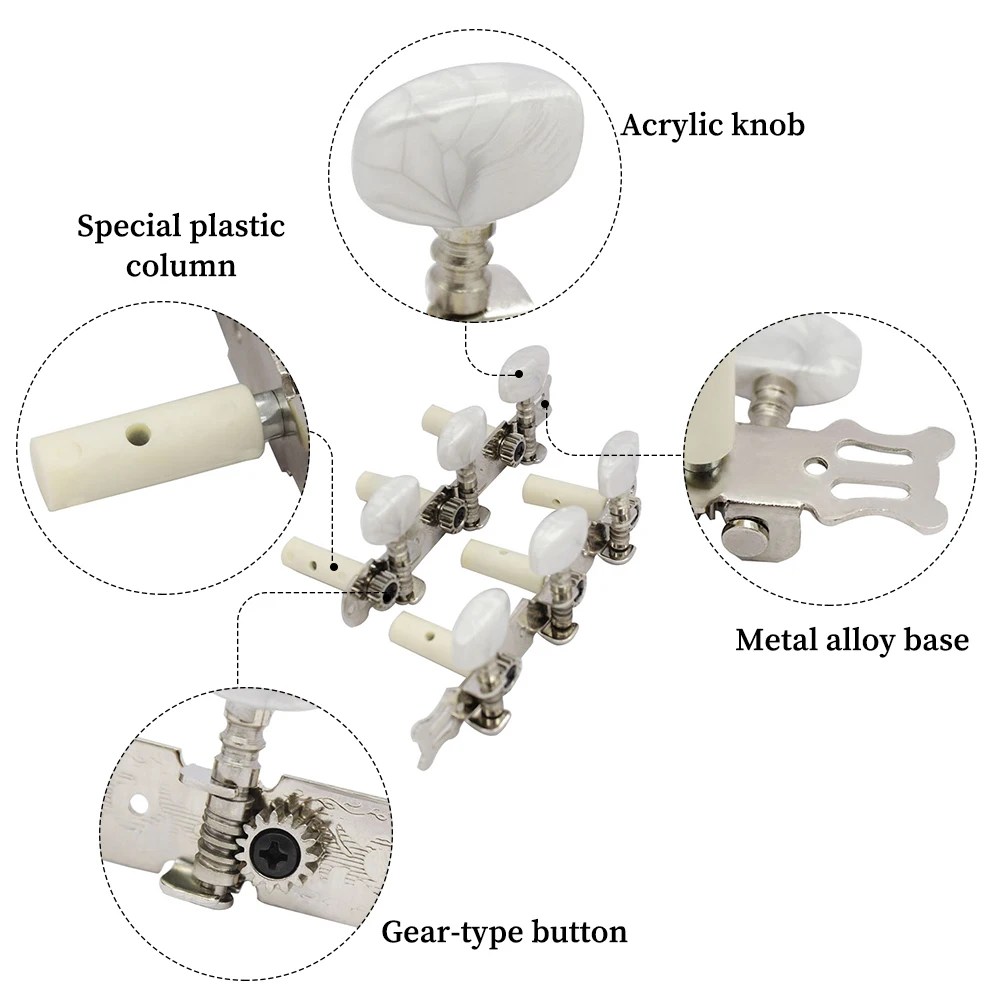 2 шт. Классических гитарные Колки ручки гитарная струна Настройки колышки Колки для настройки гитары Высокое качество Аксессуары для гитары