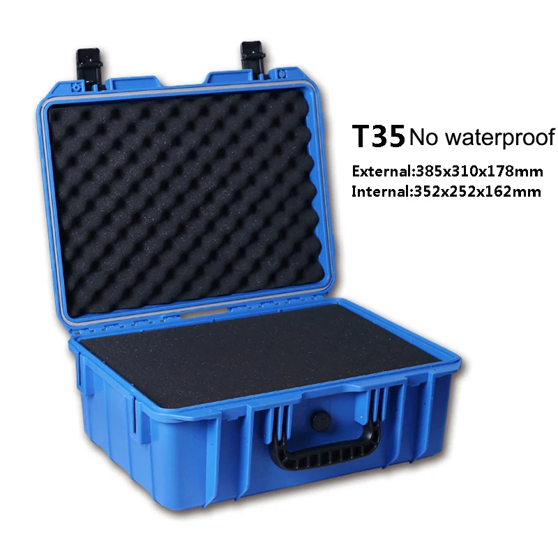 385x310x178mm ABS пластиковый герметичный ящик для инструментов, защитное оборудование для камеры, чехол для инструментов, ударопрочный чехол для инструментов с пенопластом - Цвет: 385x310x178mm