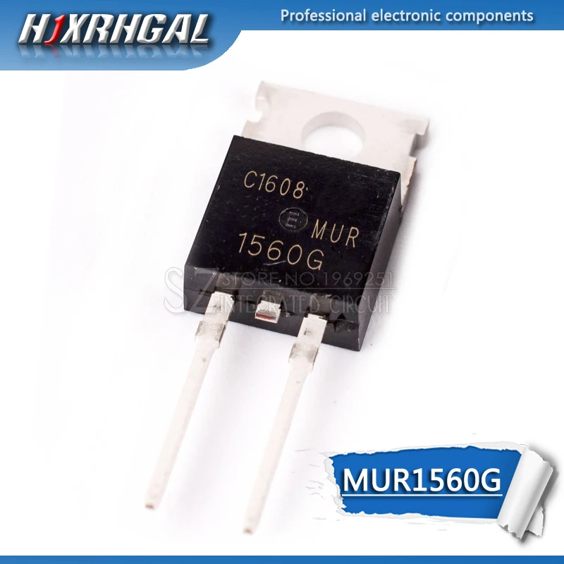 1pcs MUR1560G TO-220 MUR1560 TO220 U1560 Transistor | Электронные компоненты и принадлежности