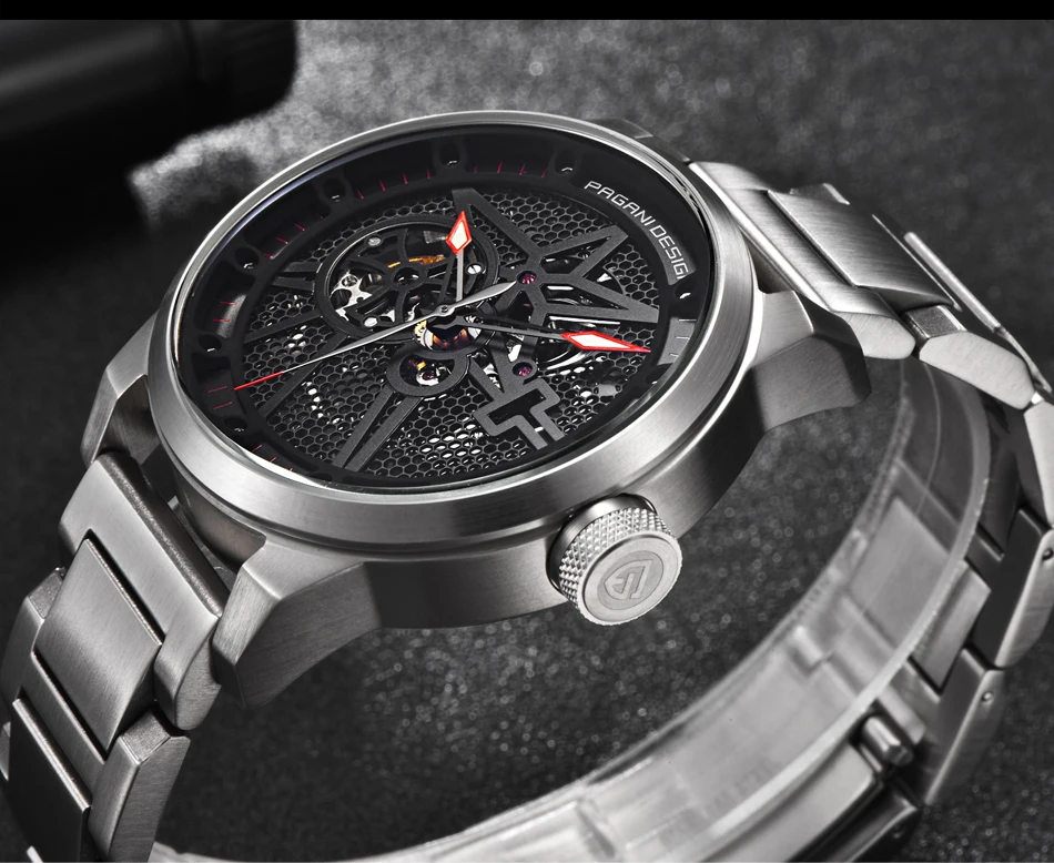 Модные Роскошные брендовые кожаные часы Pagani с турбийоном, автоматические мужские наручные часы, мужские механические Стальные наручные часы Relogio Masculin