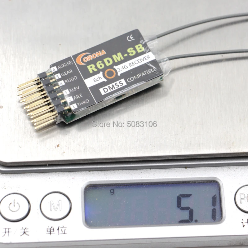 CORONA R6DM-SB 2,4 ГГц DMSS 6CH совместимый приемник используется для JR DMSS передатчиков, таких как XG6 XG7 XG8 XG11 XG14
