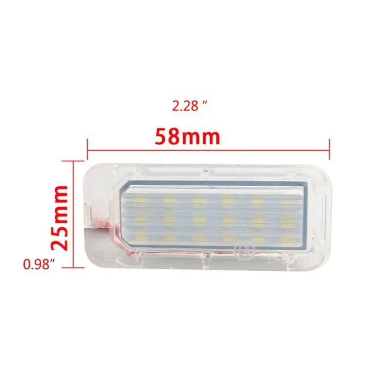 2pcs белый Canbus 12v Светодиодный светильник номерного знака для фокуса 5D/Fiesta/Mondeo MK4/C-Max MK2/S-Max/Kuga/Galaxy