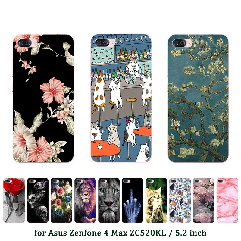 Чехол из ТПУ с принтом розы для Asus Zenfone Max Pro (M1) ZB601KL ZB555KL 4 ZC520KL 5z ZS620KL GO ZB452KG ZC520TL ZC554KL |