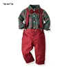 Top and Top Toddler Boys Clothing Set Autumn Winter Children Formal Shirt Tops+Suspender Pants 2PCS Suit Kids Christmas Outfits ► Photo 1/6